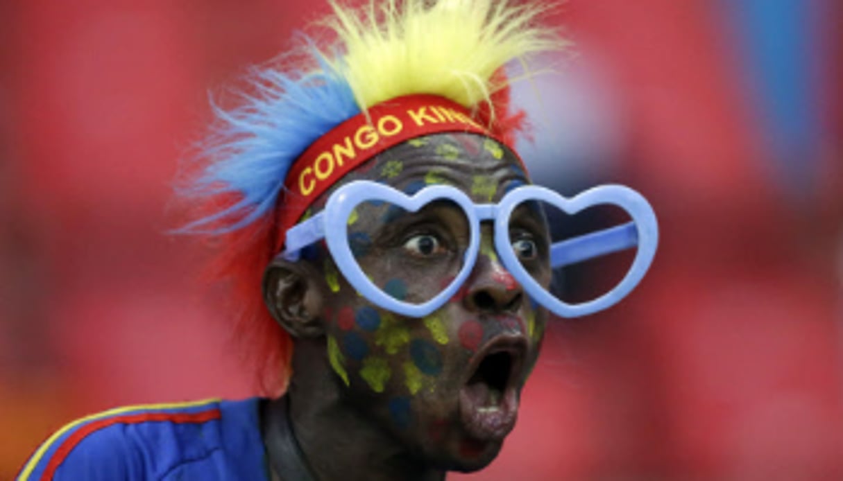 Un supporter de la RDC à Bata lors du match face à la Tunisie. © Photo AP