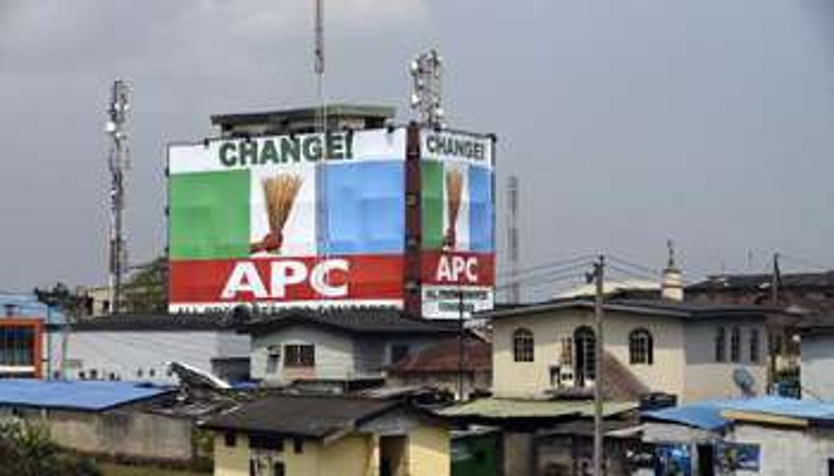 Une affiche de campagne du parti d’opposition Congrès progressiste (APC). © AFP