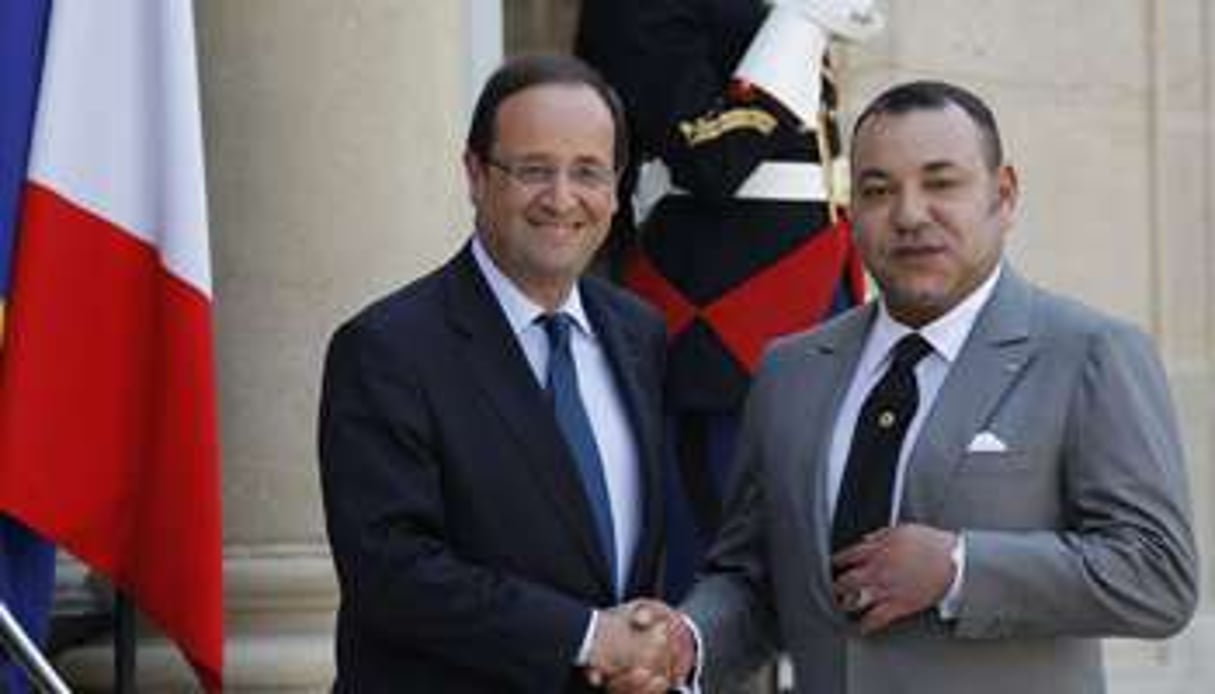 La première rencontre entre François Hollande et Mohammed VI, le 21 mai 2012 à l’Élysée. © Reuters