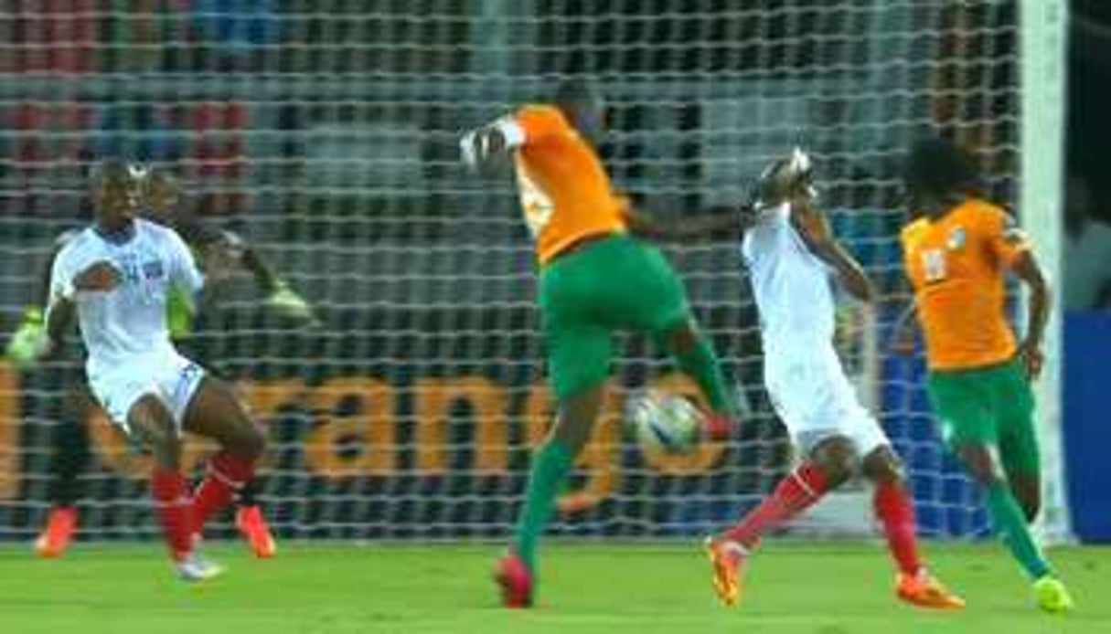 Le missile de Yaya Touré en demi-finale de la CAN 2015 face à la RDC, le 4 février 2015. © Capture d’écran Youtube