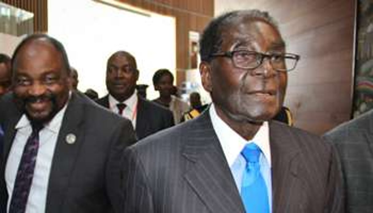 Mugabe lors du sommet de l’UA, à Addis-Abeba, le 30 janvier. © AP