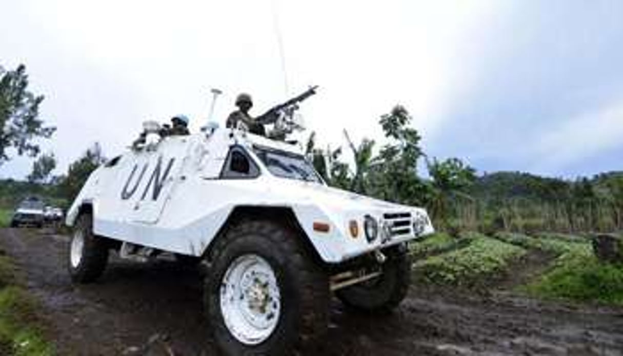 La Monusco (Mission de l’ONU en RDC) patrouille le 5 novembre 2013 à Chanzu, au nord de Goma. © AFP