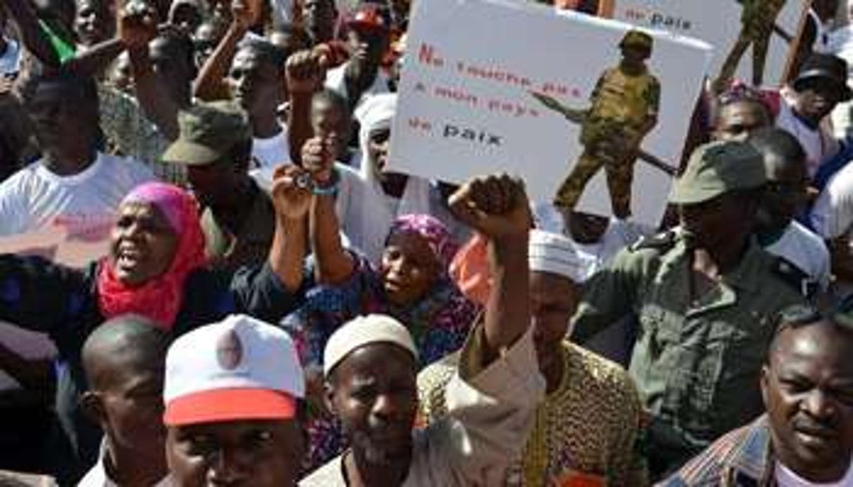 Manifestation le 18 février à Niamey. © AFP/Boureima Hama