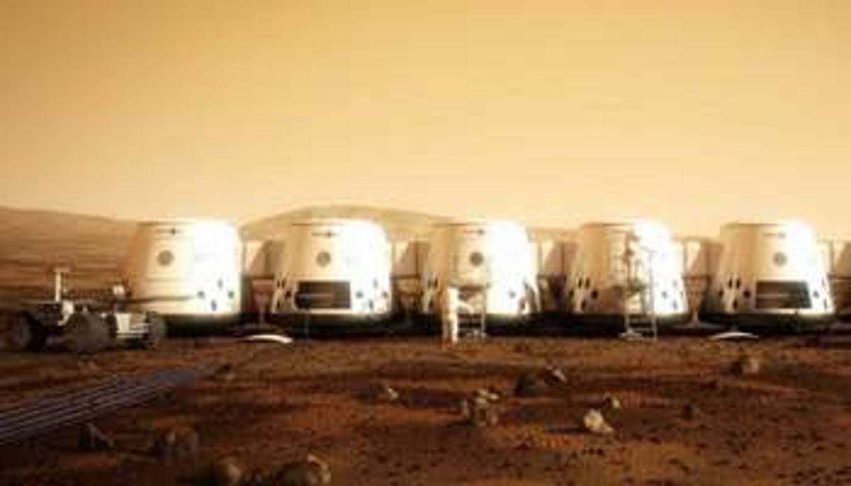 Les installations imaginées dans le cadre du projet Mars-One. © AFP