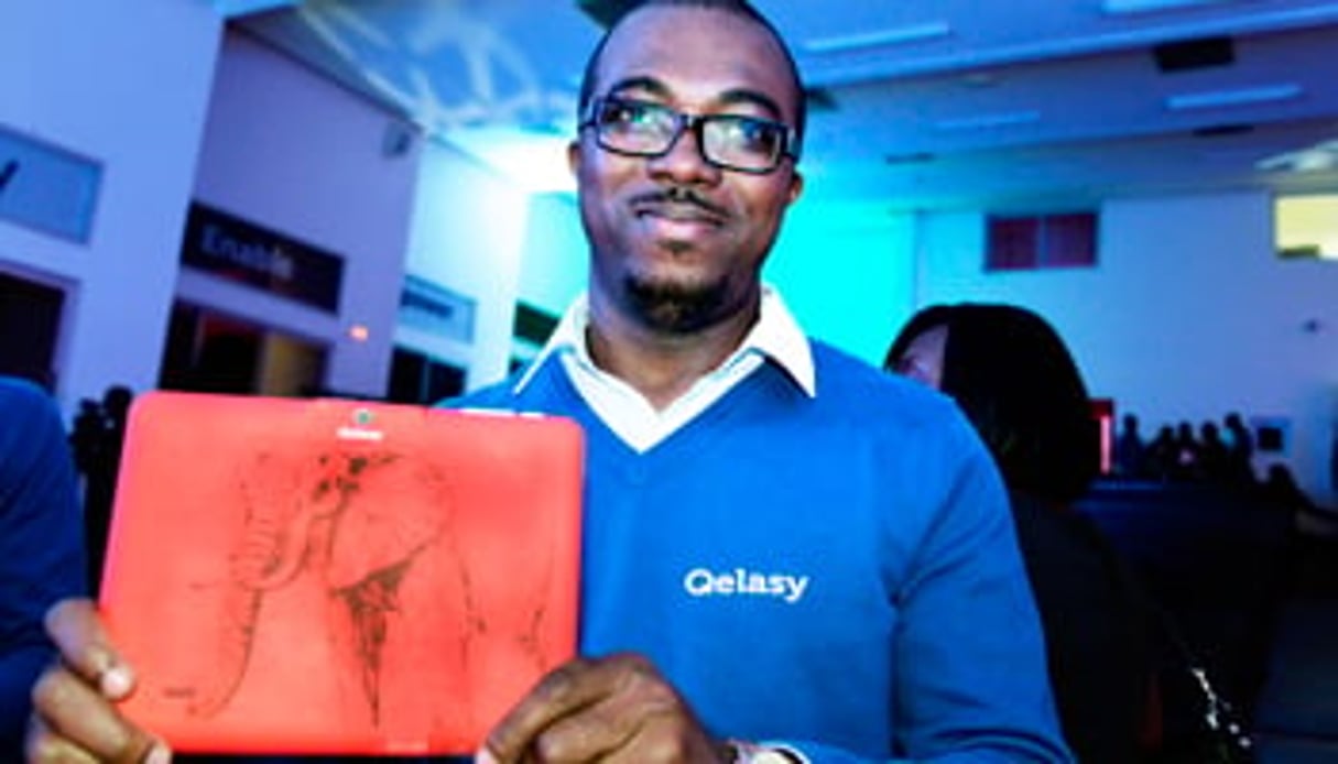 Thierry N’Doufou est le concepteur de la tablette éducative Qelasy. © Issouf Sanogo / AFP