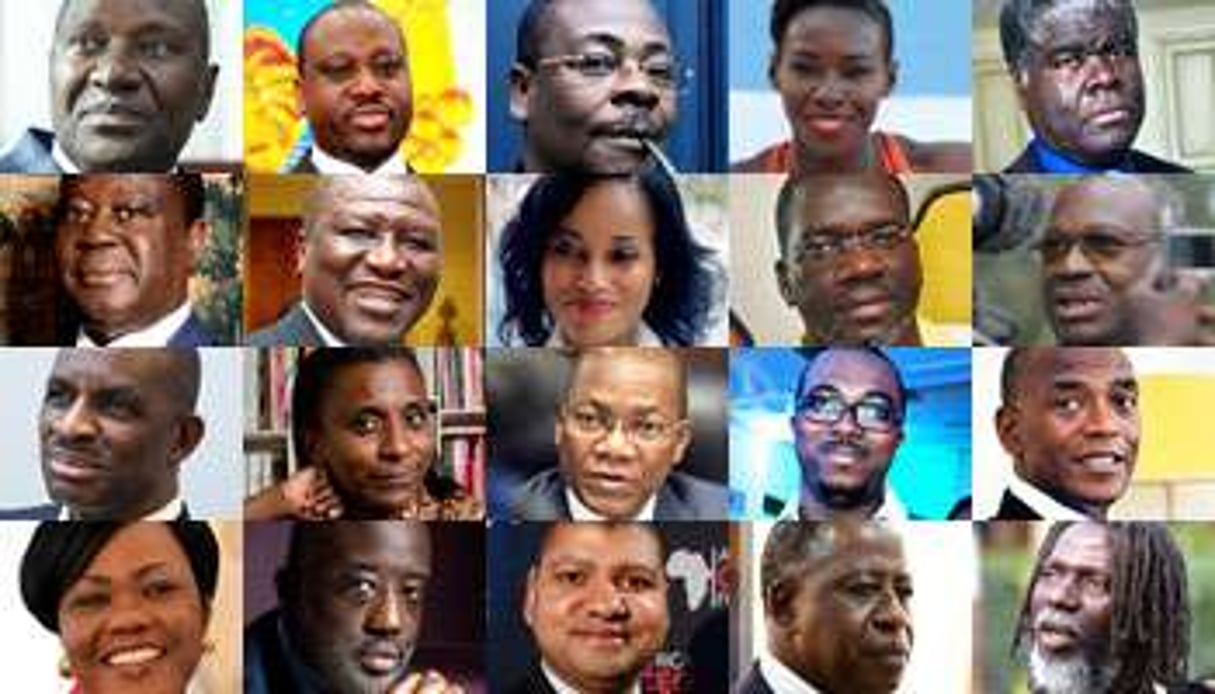 Artistes, politiciens, économistes… les 50 qui font la Côte d’Ivoire. © Ja ; AFP ; Sipa