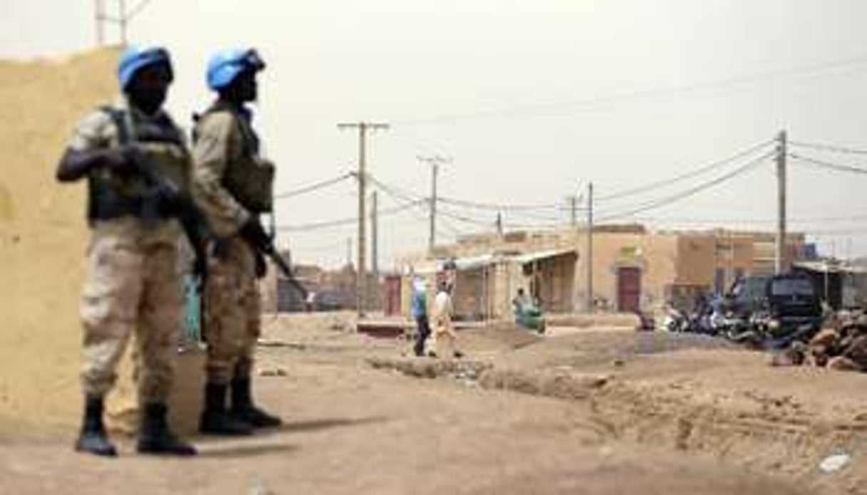 Des soldats des Nations unies patrouillent à Kidal (Mali) le 27 juillet 2013. © AFP