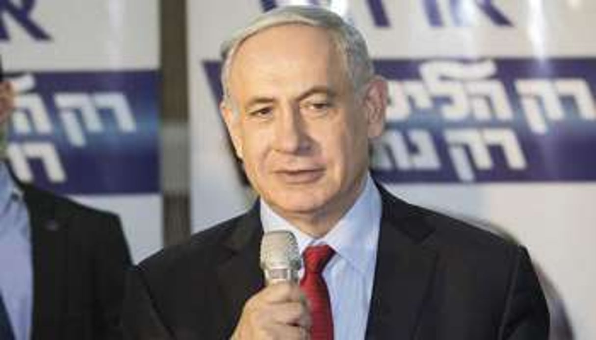 Benyamin Netanyahu lors d’un meeting le 11 mars. © Jack Guez / AFP