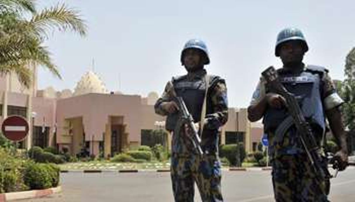 L’entrée de l’hôtel Salem à Bamako, le 8 mars 2015. © AFP/Habibou Kouyate