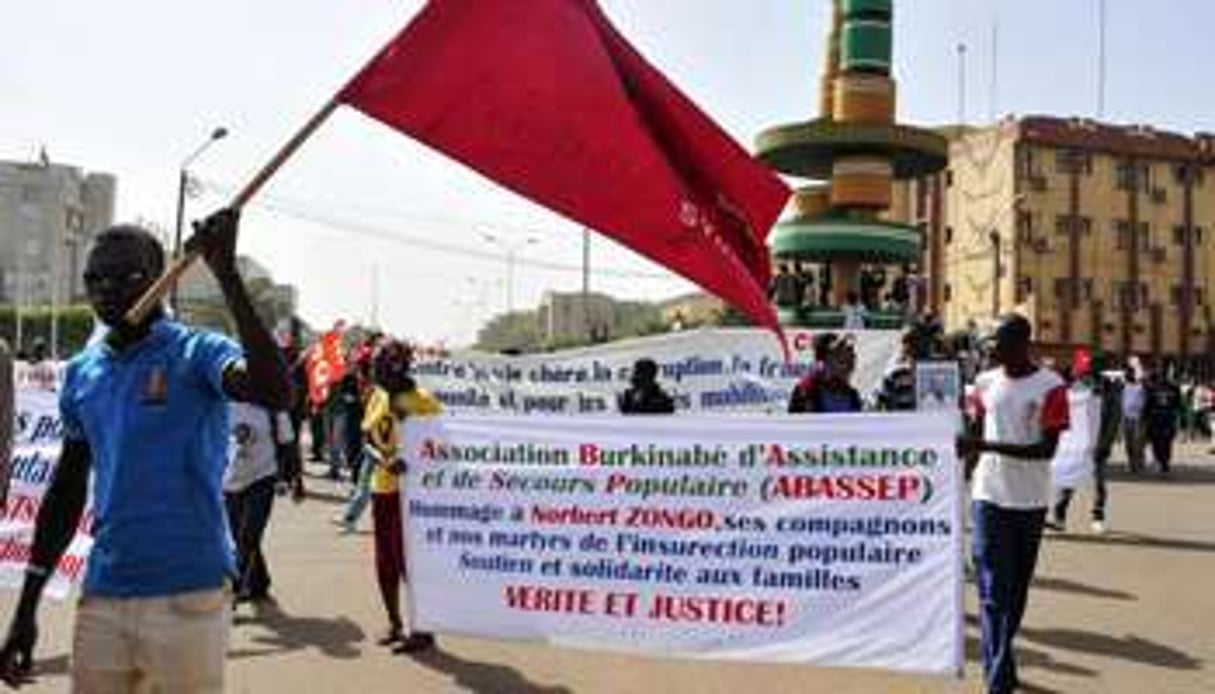 Manifestation en décembre 2014 pour rendre hommage au journaliste assassiné Norbert Zongo. © AFP/Ouoba Ahmed