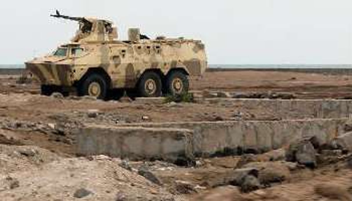Les troupes loyales au président, près du folfe d’Aden. © Saleh al-Obeidi/AFP