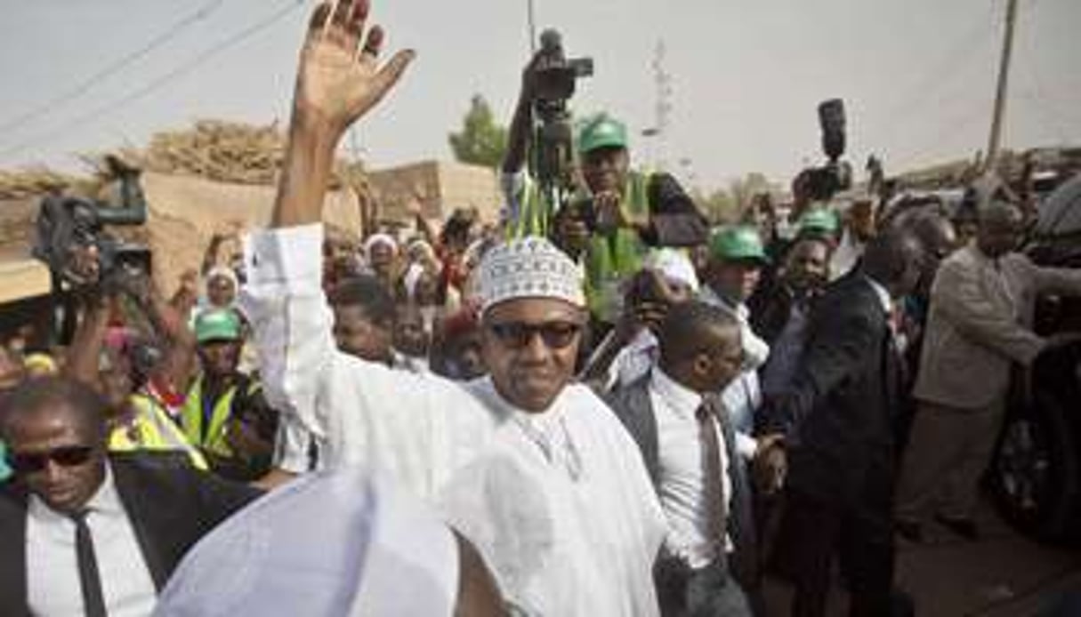 Muhammadu Buhari le 28 mars à Daura au nord du Nigeria. © Ben Curtis/AP/SIPA