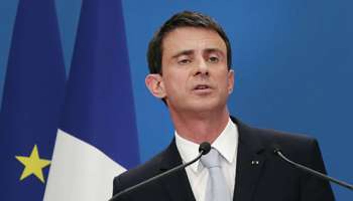 Manuel Valls, le 8 avril à Matignon, à Paris. © Philippe Wojazer/AP/SIPA
