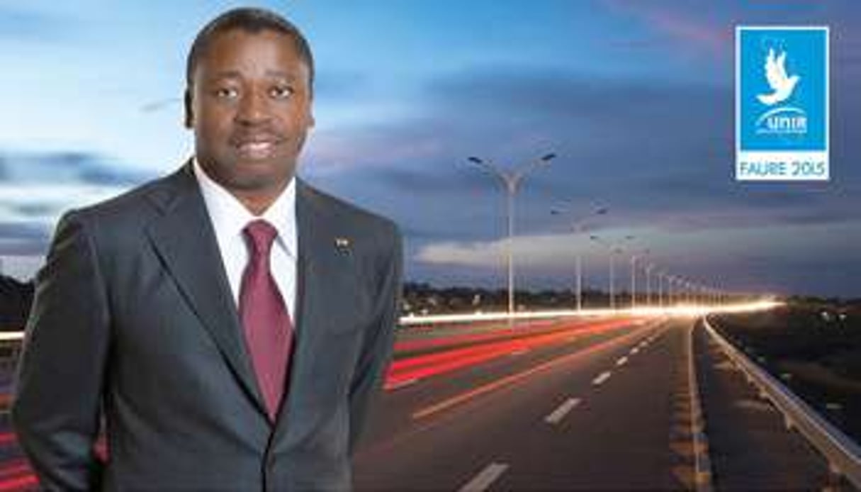 Une affiche de campagne du président sortant Faure Gnassingbé. © DR