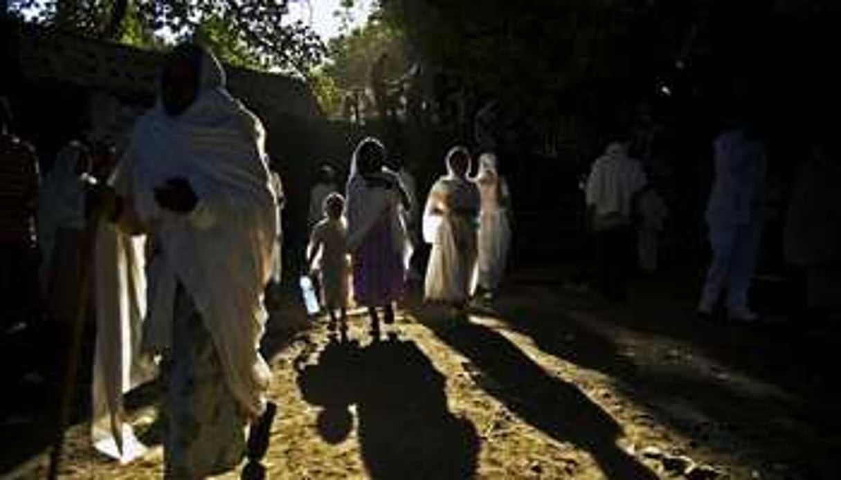Des Chrétiens éthiopiens orthodoxes à Gondar le 20 janvier 2014 © AFP/Carl de Souza
