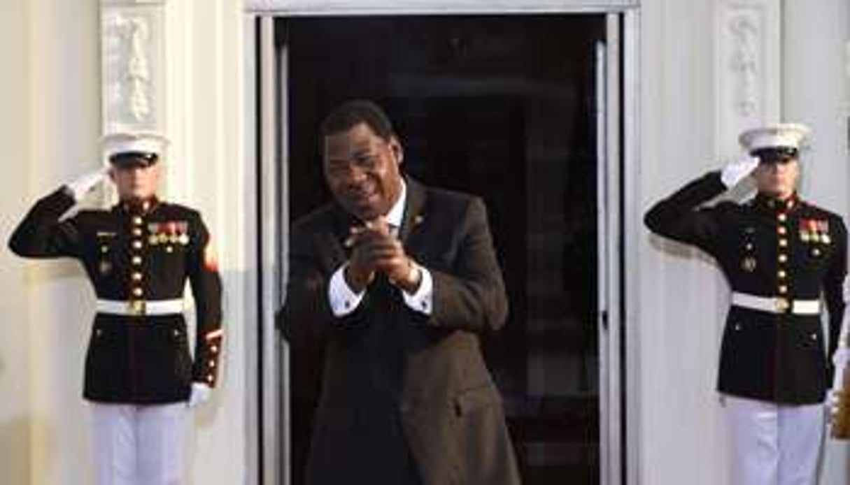 Le président Thomas Boni Yayi à Washington en août 2015. © Susan Walsh/AP/SIPA
