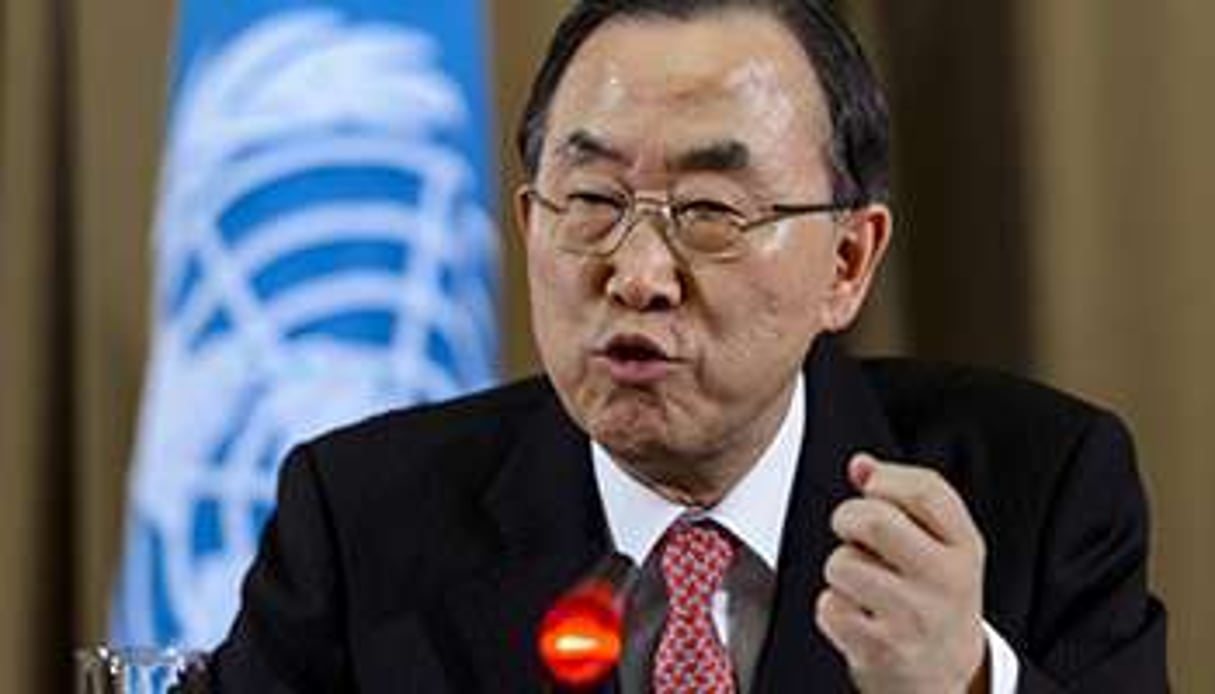 Ban Ki-moon, secrétaire général des Nations unies. © Fabrice Coffrini/AFP