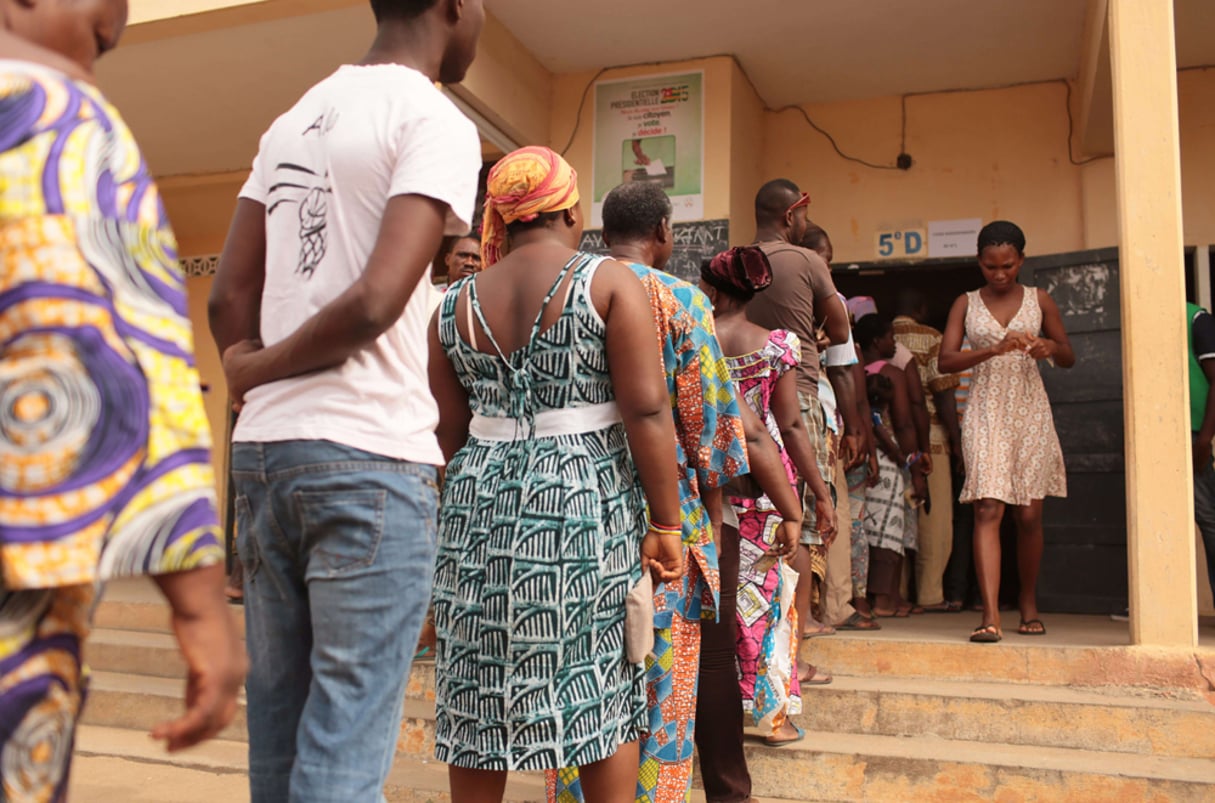 Vote dans un bureau de Lomé, en 2015 (photo d’illustration). © Erick Kaglan/AP/SIPA