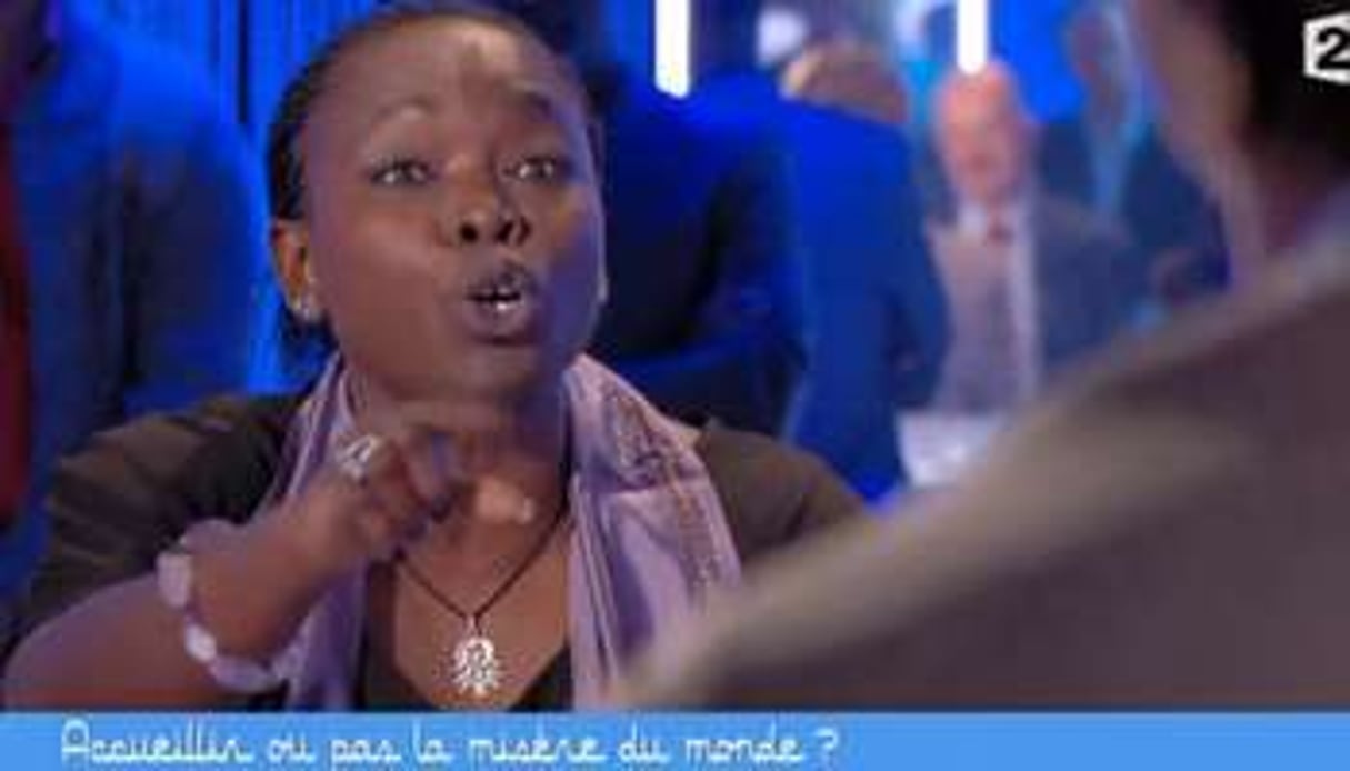 Fatou Diome le 24 avril sur le plateau de France 2. © Capture d’écran / Youtube.