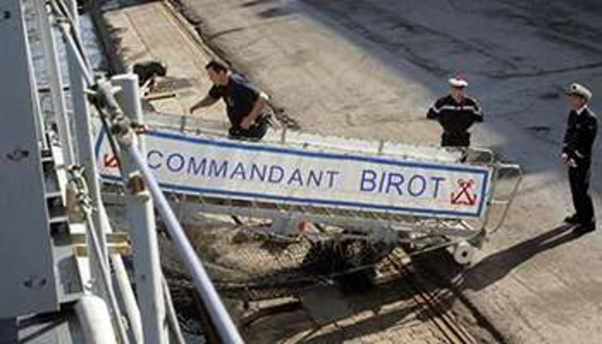 Le patrouilleur de mer « Commandant Birot » à Alger, le 30 janvier 2008. © Fayez Nureldine/AFP