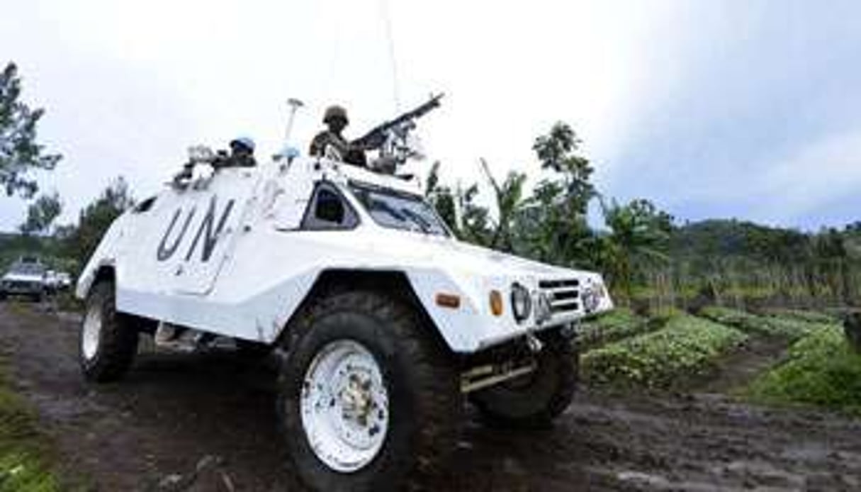 La Monusco (Mission de l’ONU en RDC) patrouille le 5 novembre 2013 à Chanzu, au nord de Goma. © Junior D. Kannah/AFP