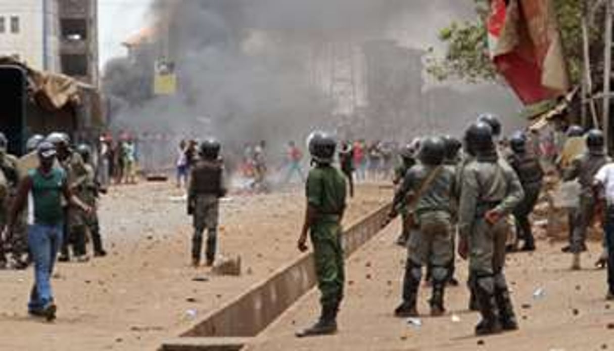 Manifestation à Conakry, le 13 avril 2015. © Youssouf Bah/AP/SIPA