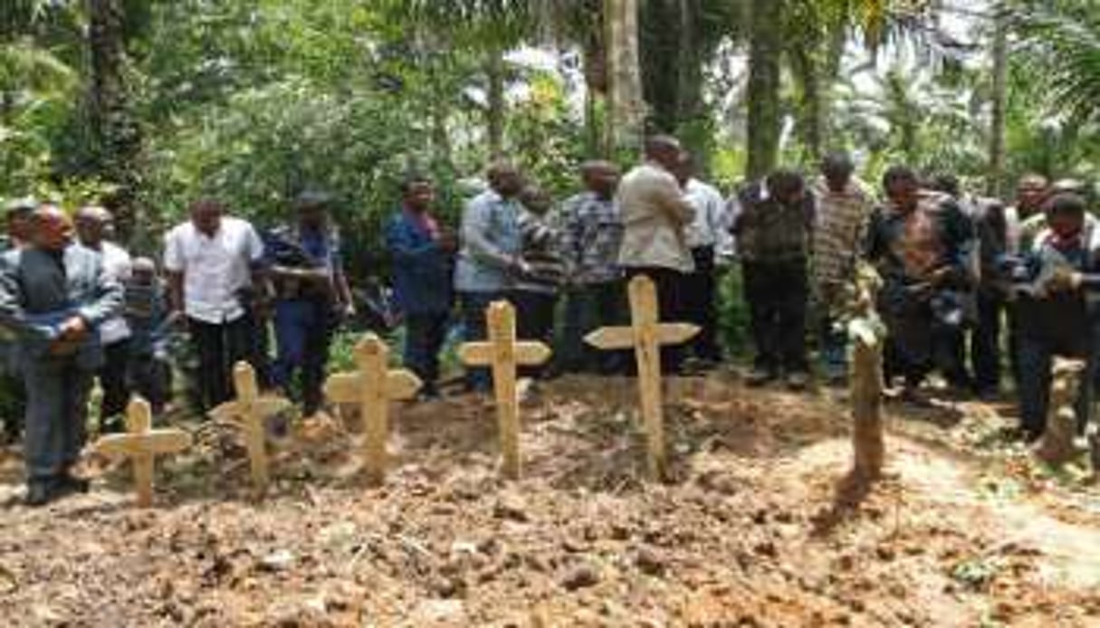 Cinq personnes ont été tuées à la machette en avril 2015 à Béni. © AFP
