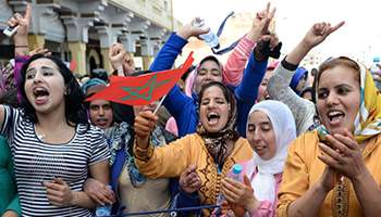 Des femmes manifestent pour l’égalité des sexes, le 8 mars 2015 à Rabat. © AFP