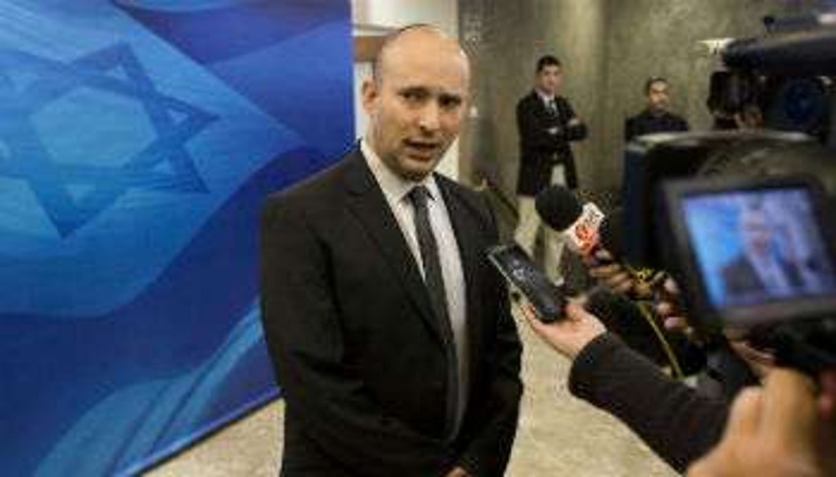 Naftali Bennett, le nouveau ministre de l’Éducation, le 18 janvier 2015 © Abir Sultan/AP/SIPA