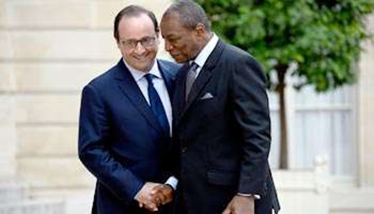 À Paris, le 29 septembre 2014, avec le chef de l’État guinéen, une relation de longue date © Gouhier-Pool/SIPA