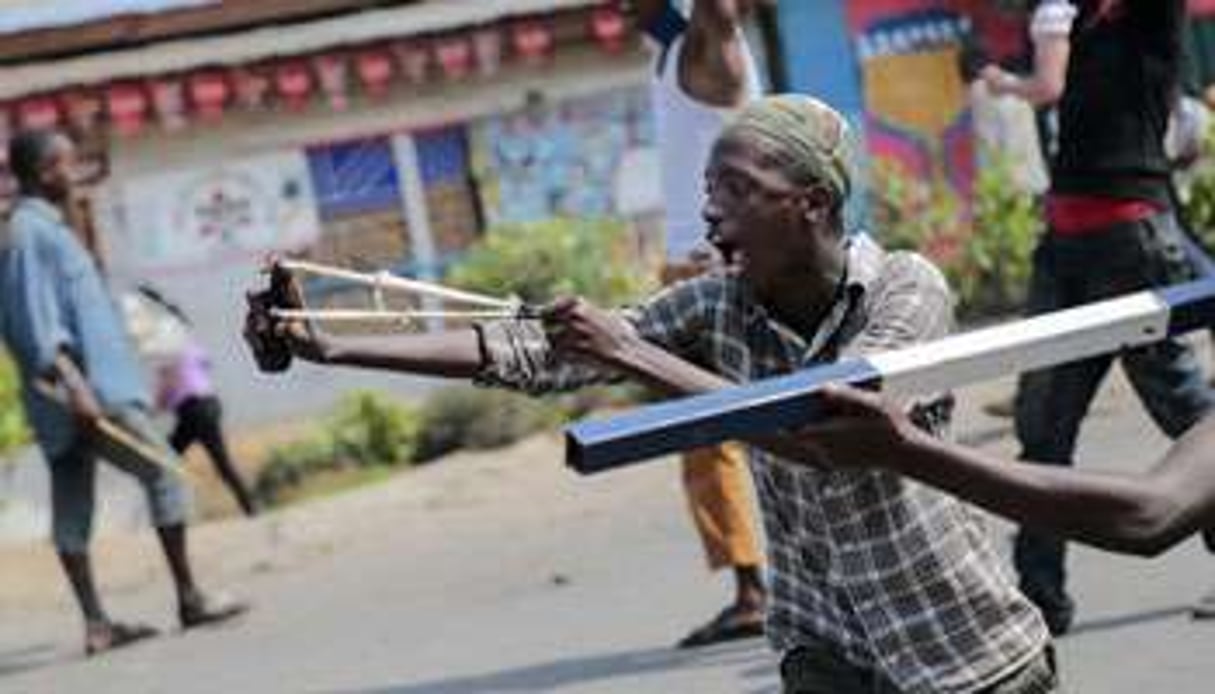 Manifestants à Bujumbura le 28 mai. © Berthier Mugiraneza/AP/SIPA