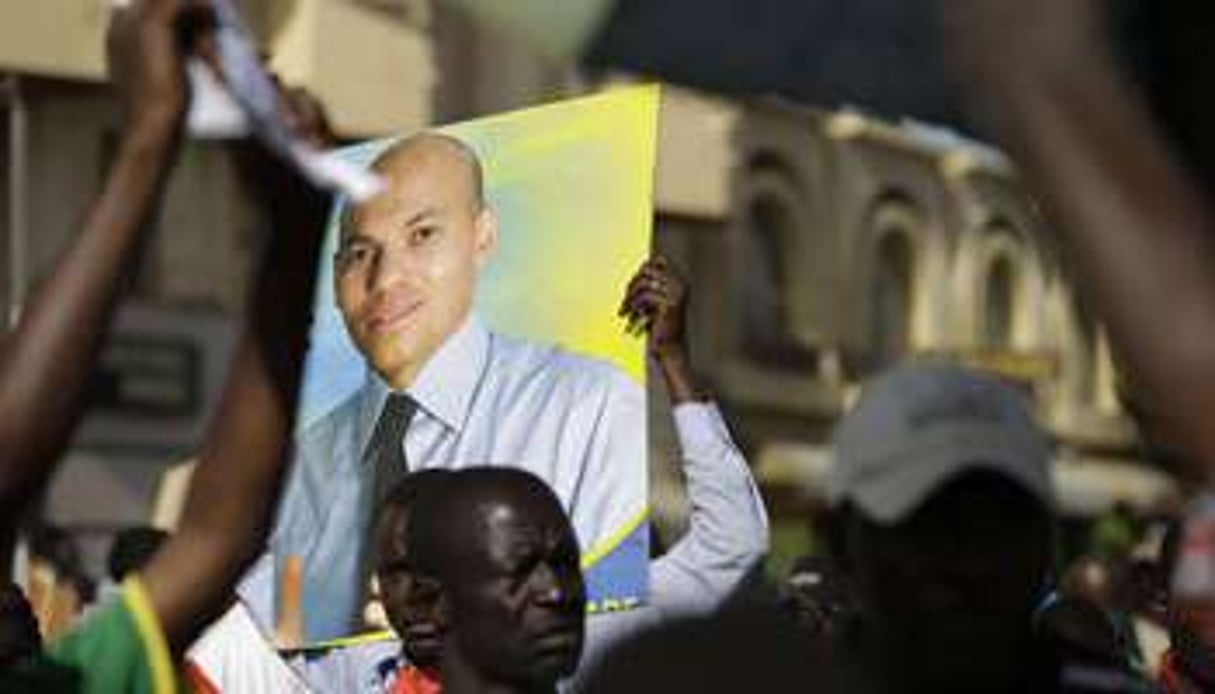 Une manifestation de soutien à Karim Wade, le 23 avril 2013, à Dakar. © Rebecca Blackwell/AP/SIPA