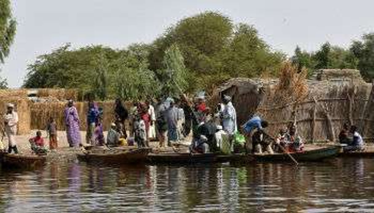 Le village de Nougboua, sur les rives du lac Tchad, pris d’assaut en janvier par Boko Haram © Sia Kambou/AFP