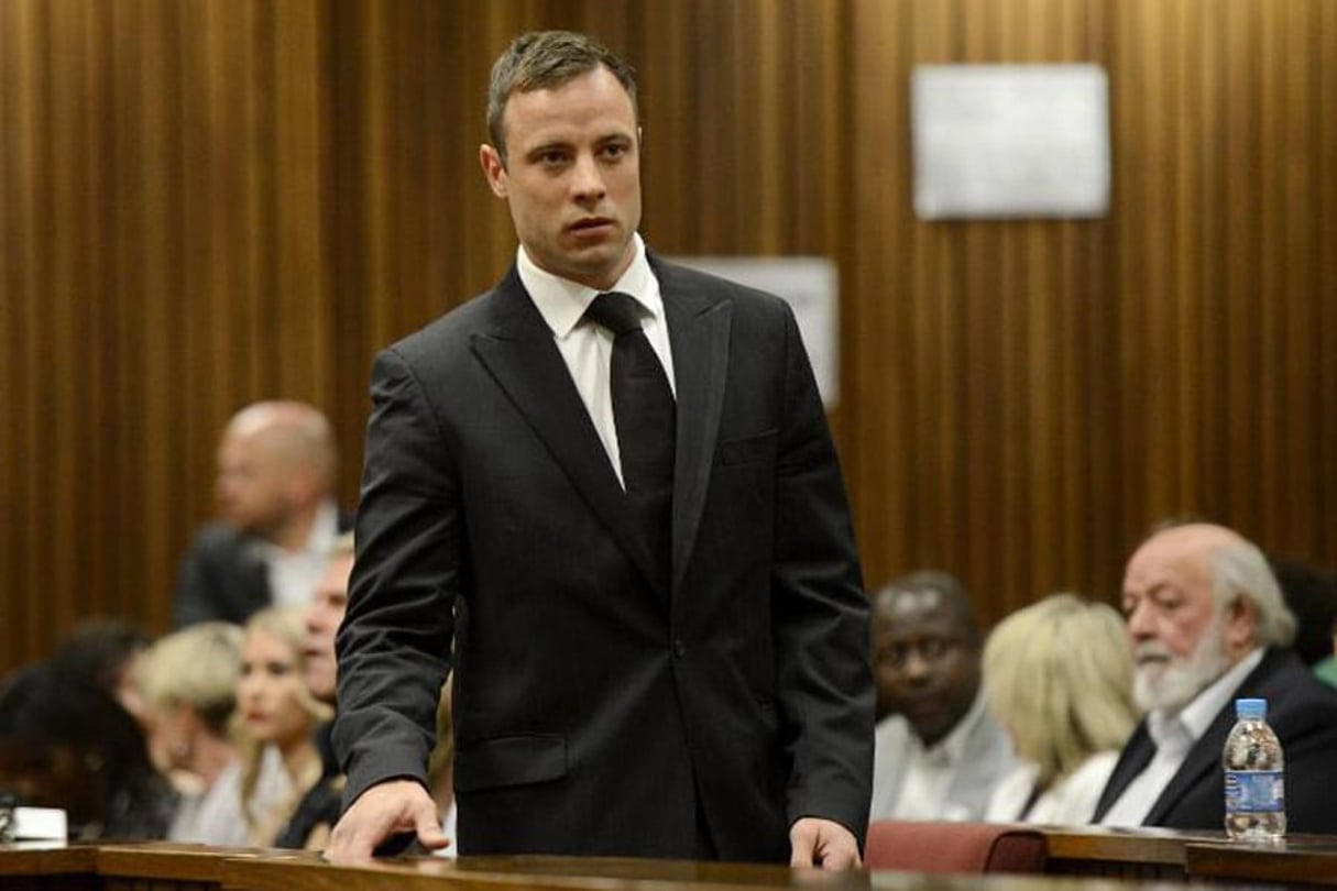 L’athlète paralympique Oscar Pistorius au tribunal à Pretoria, le 21 octobre 2014. © Herman Verwey/AFP