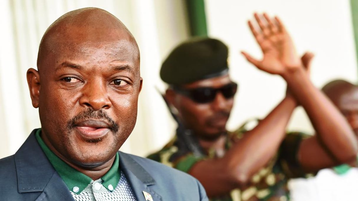 Pierre Nkurunziza, au palais présidentiel le 17 mai 2015. © Carl de Souza/AFP