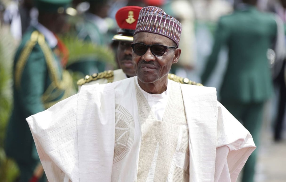 Le président nigérian Muhammadu Buhari, à Abuja le 29 mai. © Sunday Alamba/AP/SIPA