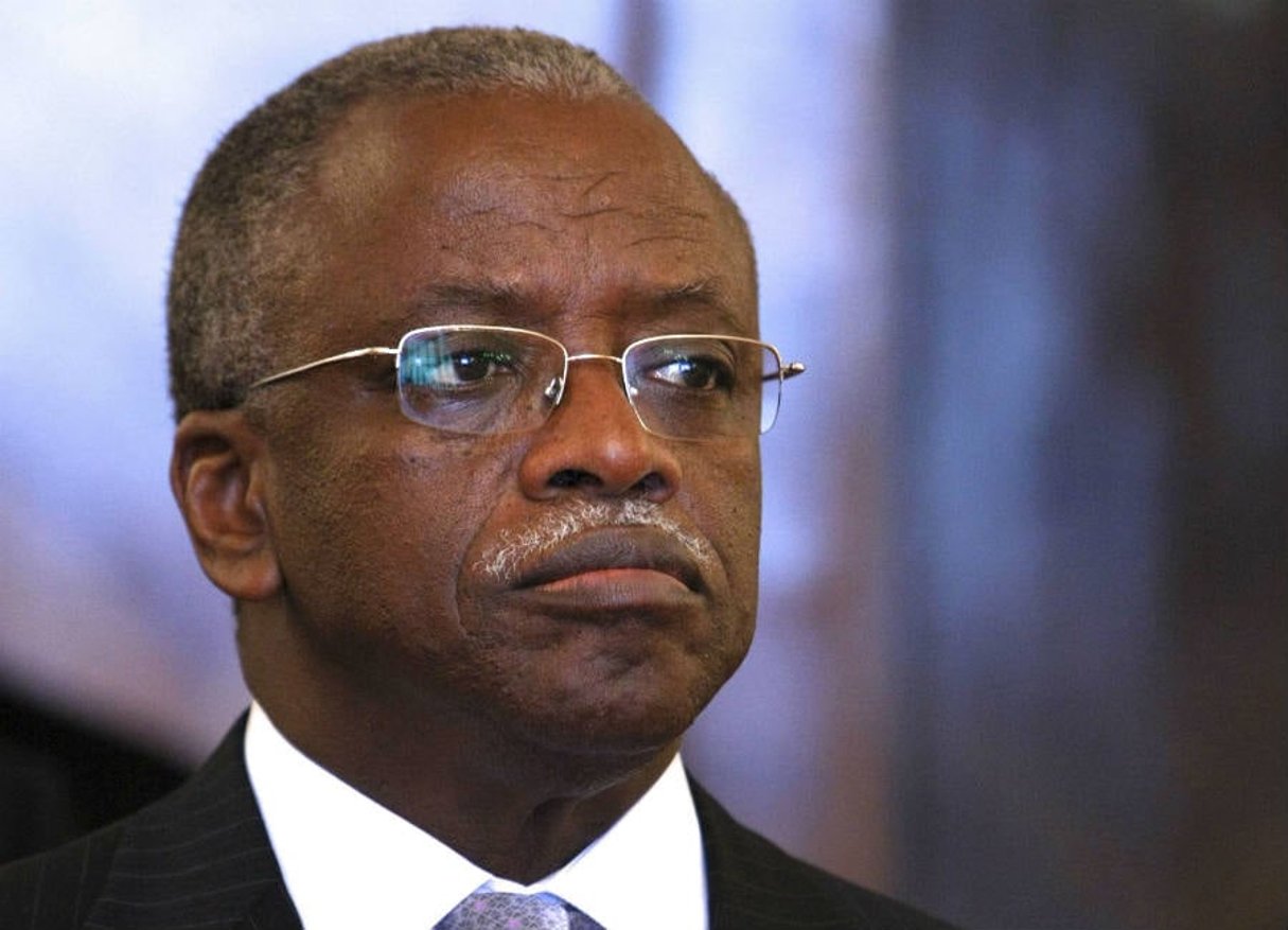 Amama Mbabazi a annoncé officiellement, lundi 15 janvier 2015, sa candidature à la présidentielle 2016. © Alexander Zemlianichenko/AP/SIPA