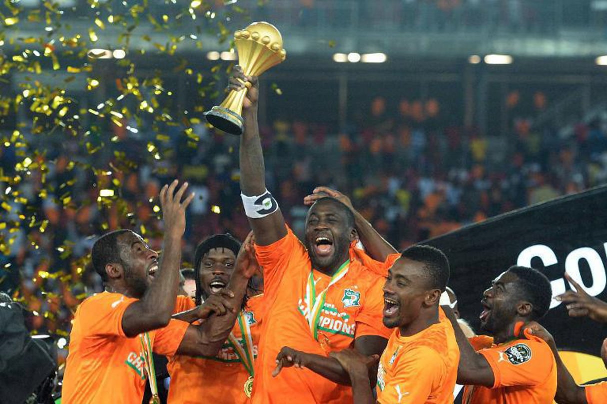 La Côte d’Ivoire, vainqueur de la 30e Coupe d’Afrique des Nations aux dépens du Ghana, le 8 février 2015 à Bata, en Guinée équatoriale. © AFP