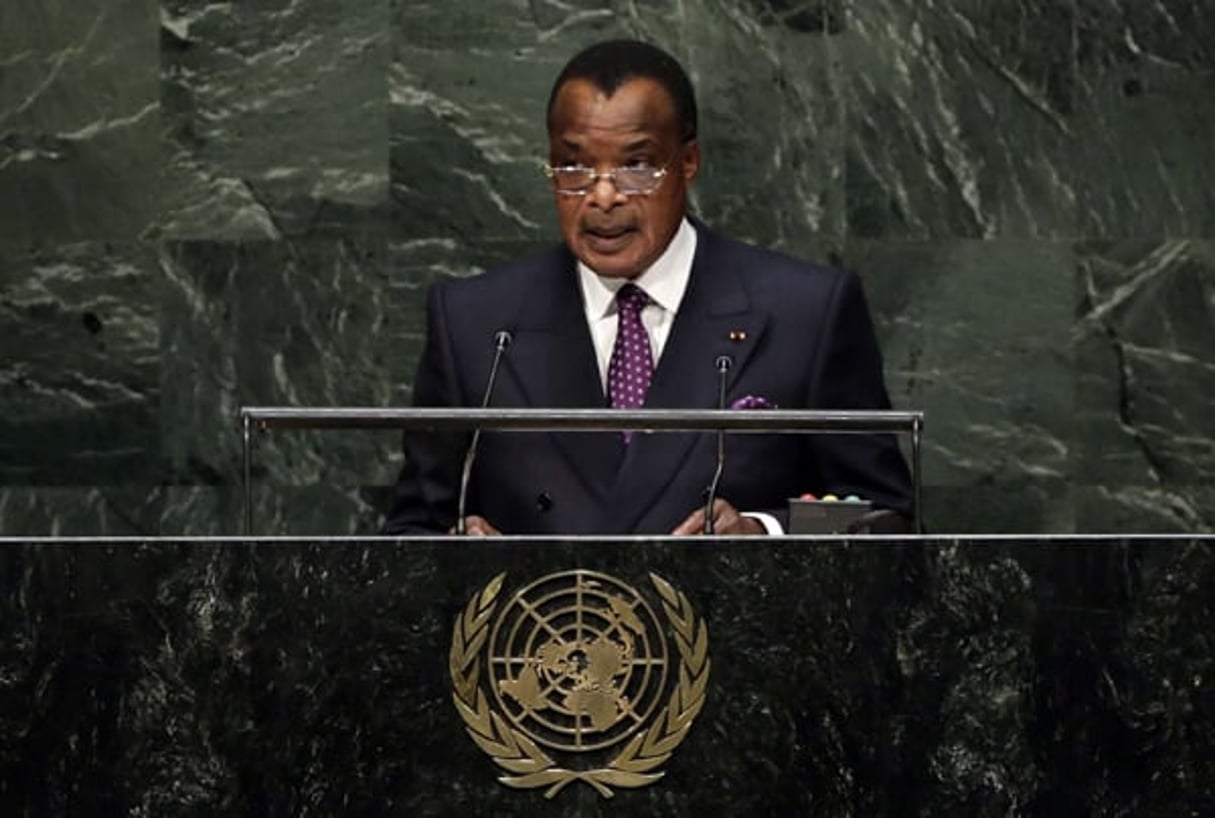 Denis Sassou Nguesso, le 26 septembre 2014. © Richard Drew/AP/SIPA/1409261730