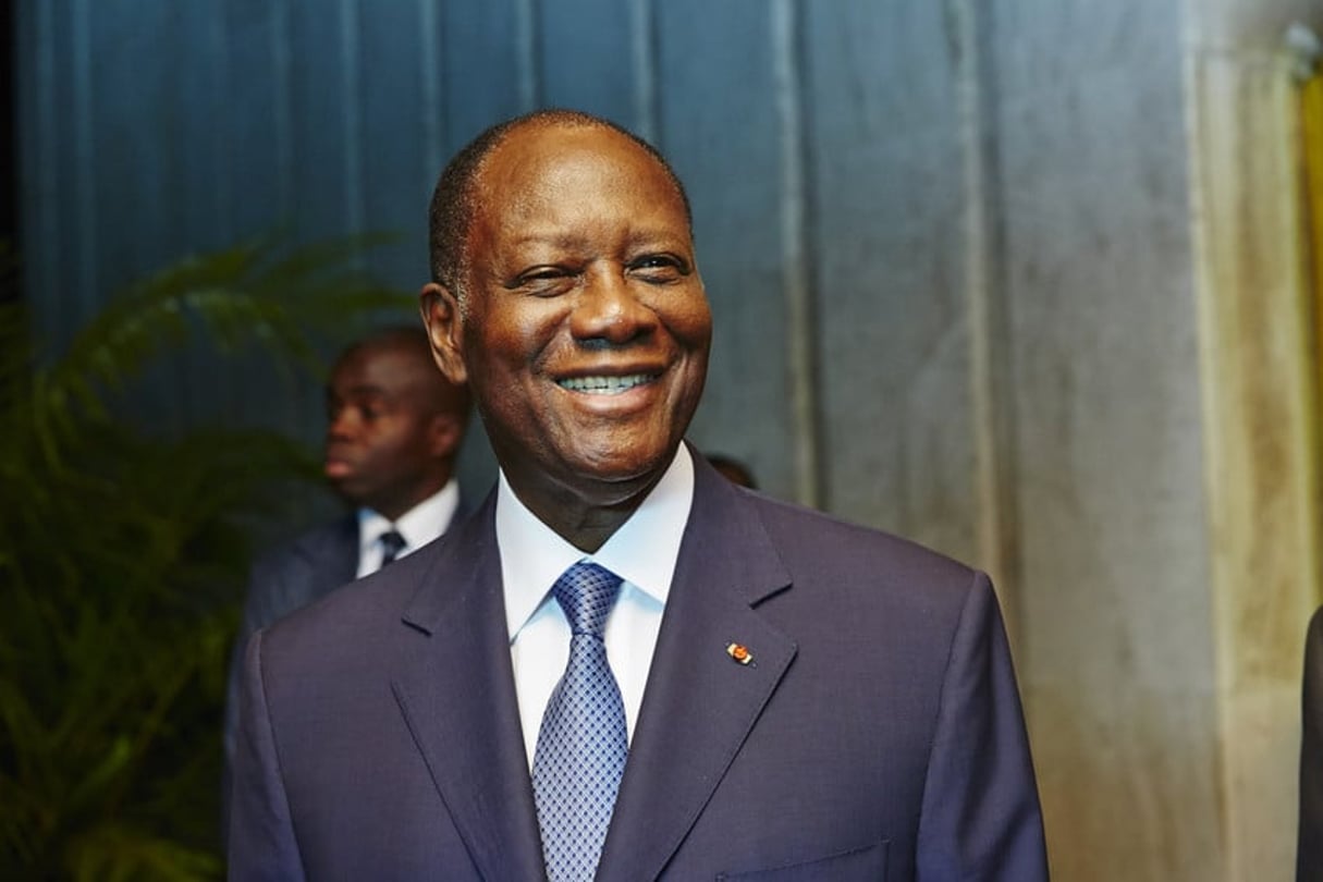Alassane Ouattara, le 9 mai 2014, à Abidjan. © Buno Lévy/J.A.