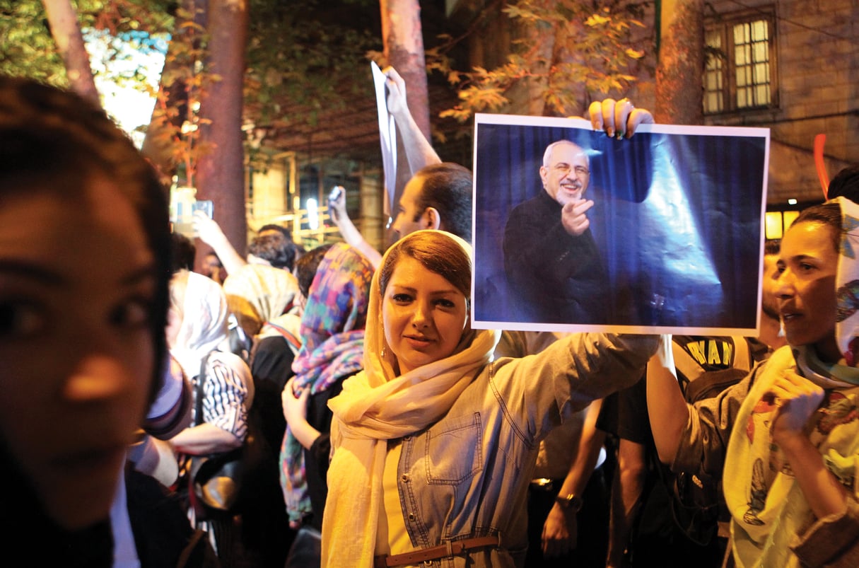 Scène de liesse à Téhéran, le 14 juillet. &copy; AHMAD HALABISAZ/AFP