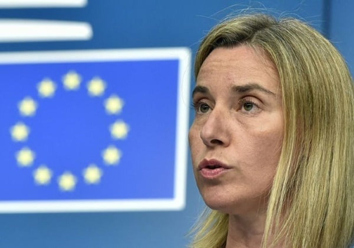 La chef de la diplomatie européenne, Federica Mogherini, au siège de l’Union européenne à Bruxelles le 20 juillet 2015. © John Thys AFP