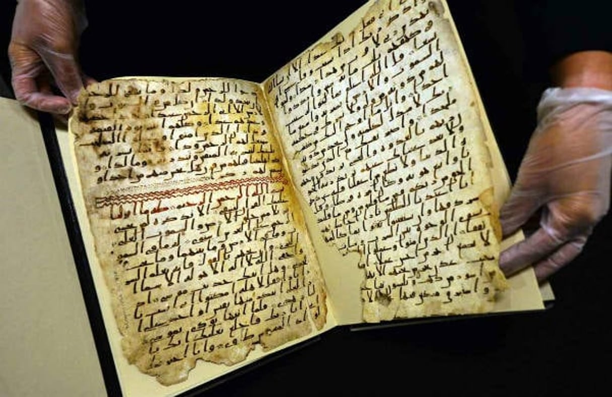 Cette version du Coran serait l’une des plus vieilles. © Paul Ellis/AFP