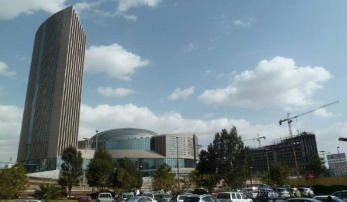 Le siège de l’Union africaine à Addis-Abeba, en Éthiopie, a été construit par la Chine. © Jenny Vaughan / AFP