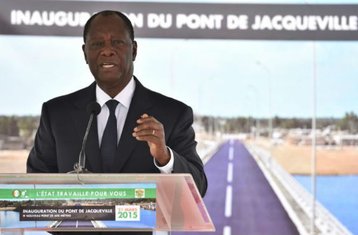 Le président ivoirien Alassane Ouattara, le 21 mars 2015 à Abidjan. © Issouf Sanogo/AFP