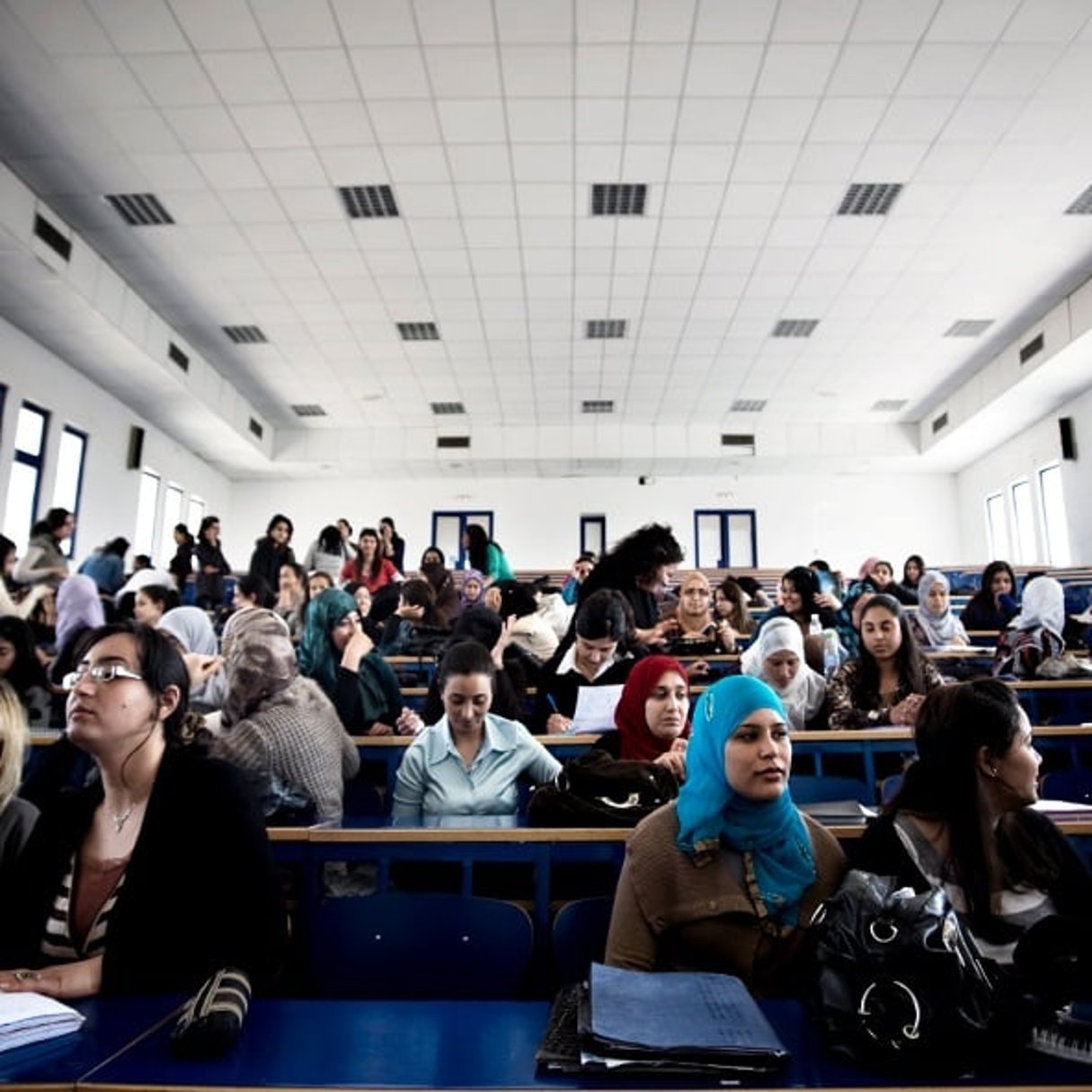 Faculté des sciences humaines et sociales de Tunis. Les femmes représentent 62% des étudiants… mais 41,9% des diplômées du supérieur sont au chômage. © Francesca Oggiano/INVISION-REA
