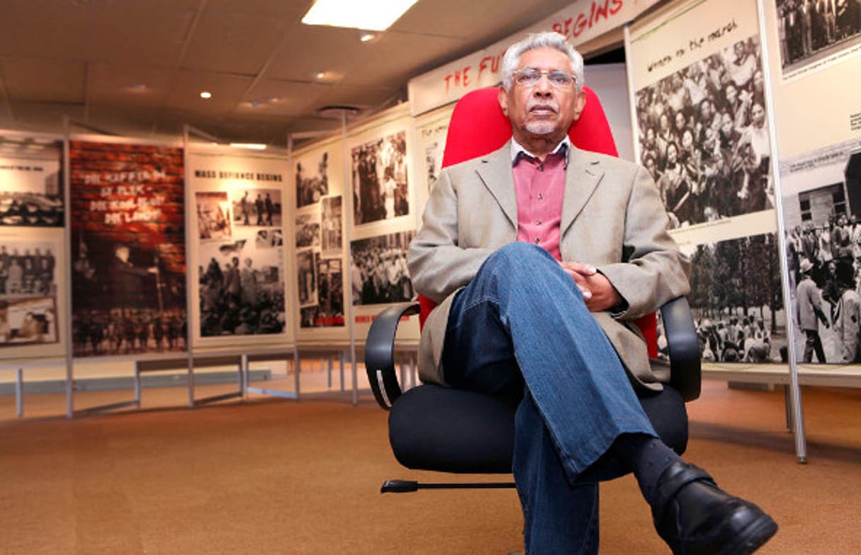 À 80 ans, il est l’un des derniers survivants de la légendaire génération de Robben Island. © Thembinkosi Dwayisa/Sunday Times/Gallo Images/Getty Images