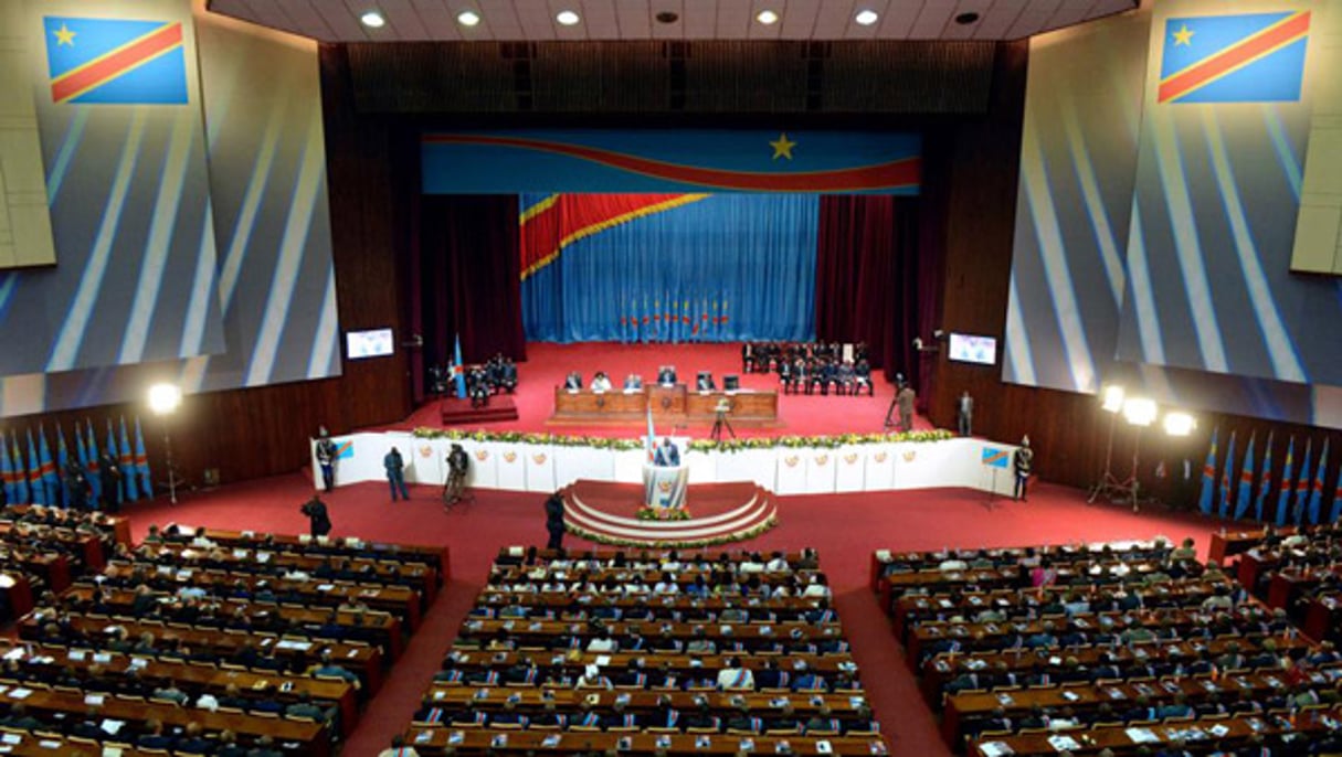 Le président Joseph Kabila lors d’un discours devant le Parlement congolais, le 15 décembre 2012. © AFP / Junior D. Kannah