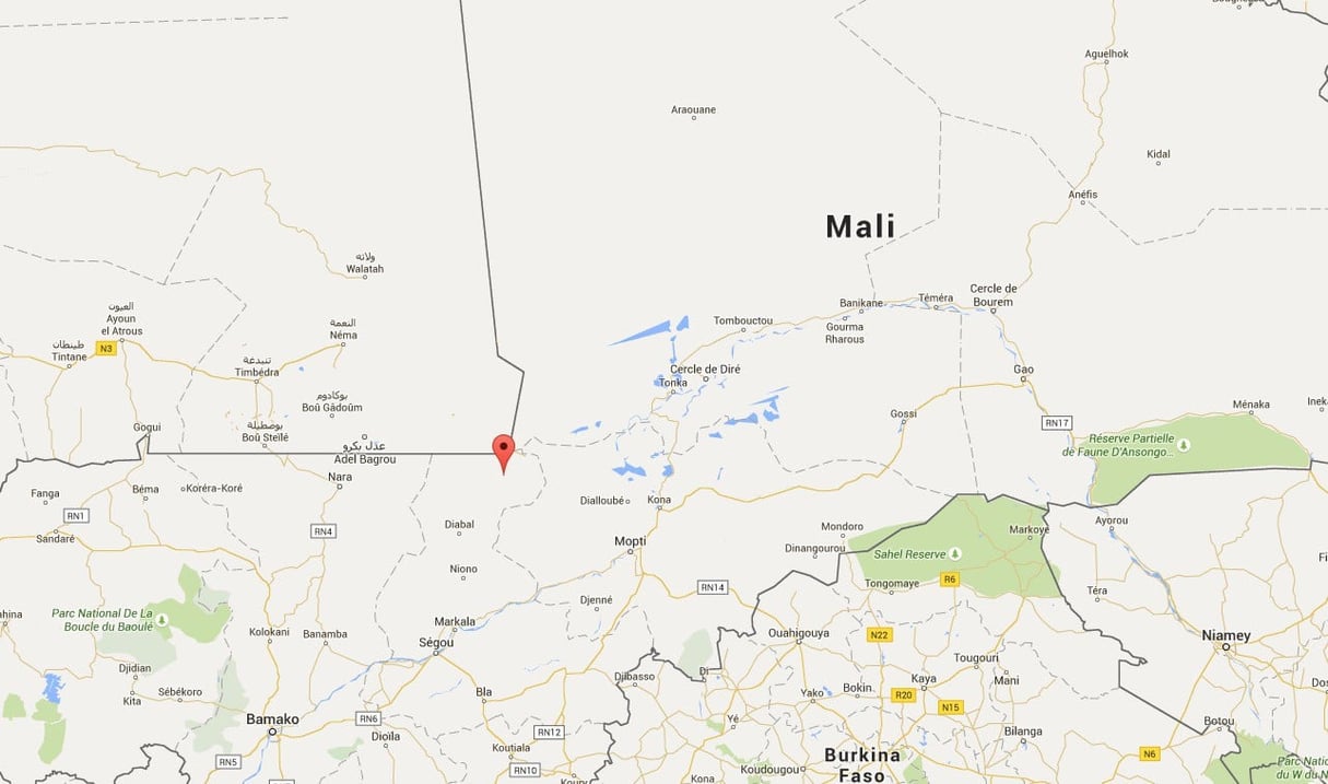Nampala, une ville du centre du Mali &copy; Image Google Maps