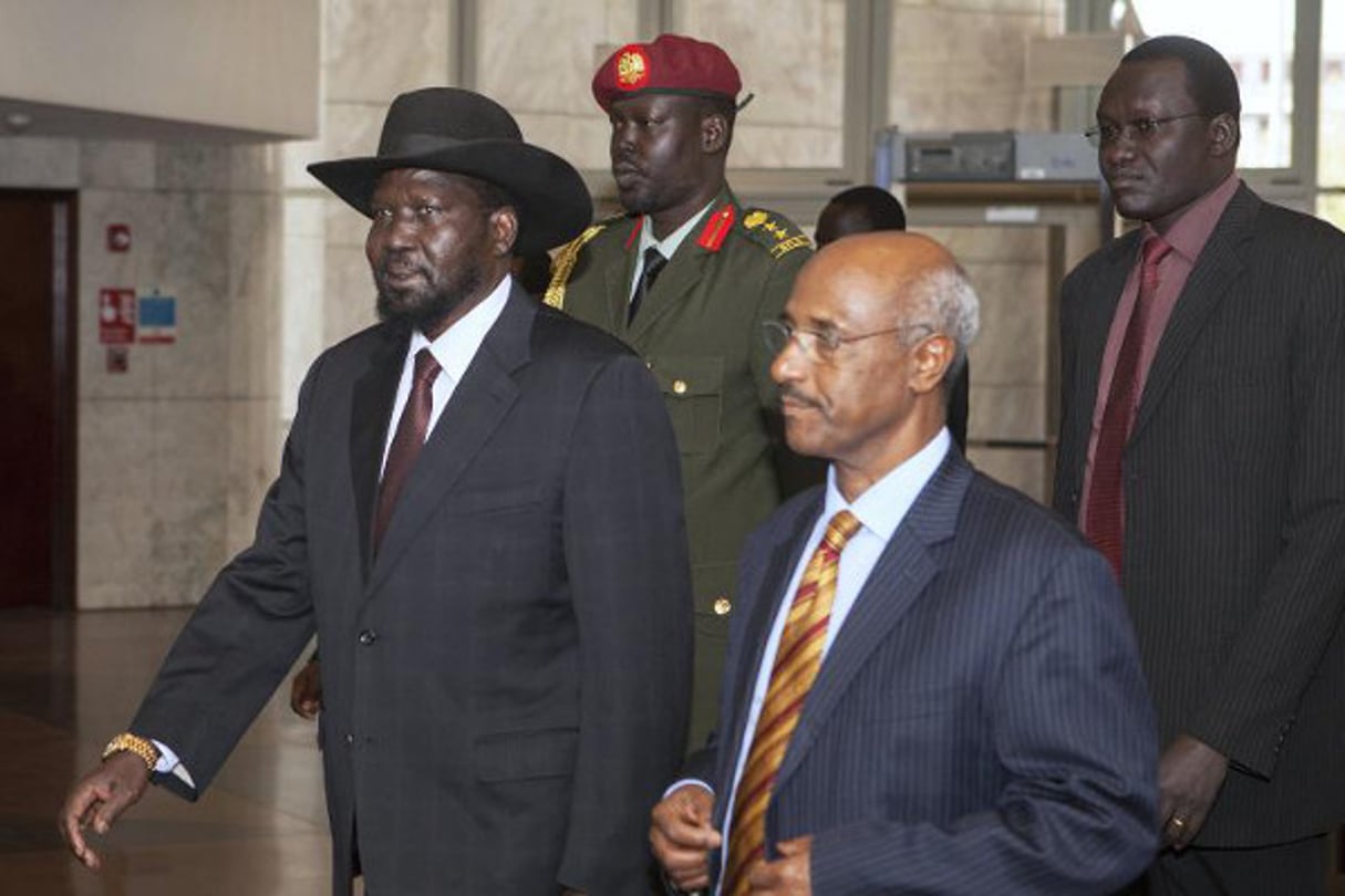 Le président sud-soudanais Salva Kiir le 3 mars 2015 à Addis-Abeba. © Zacharias Abubeker/AFP